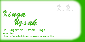 kinga uzsak business card